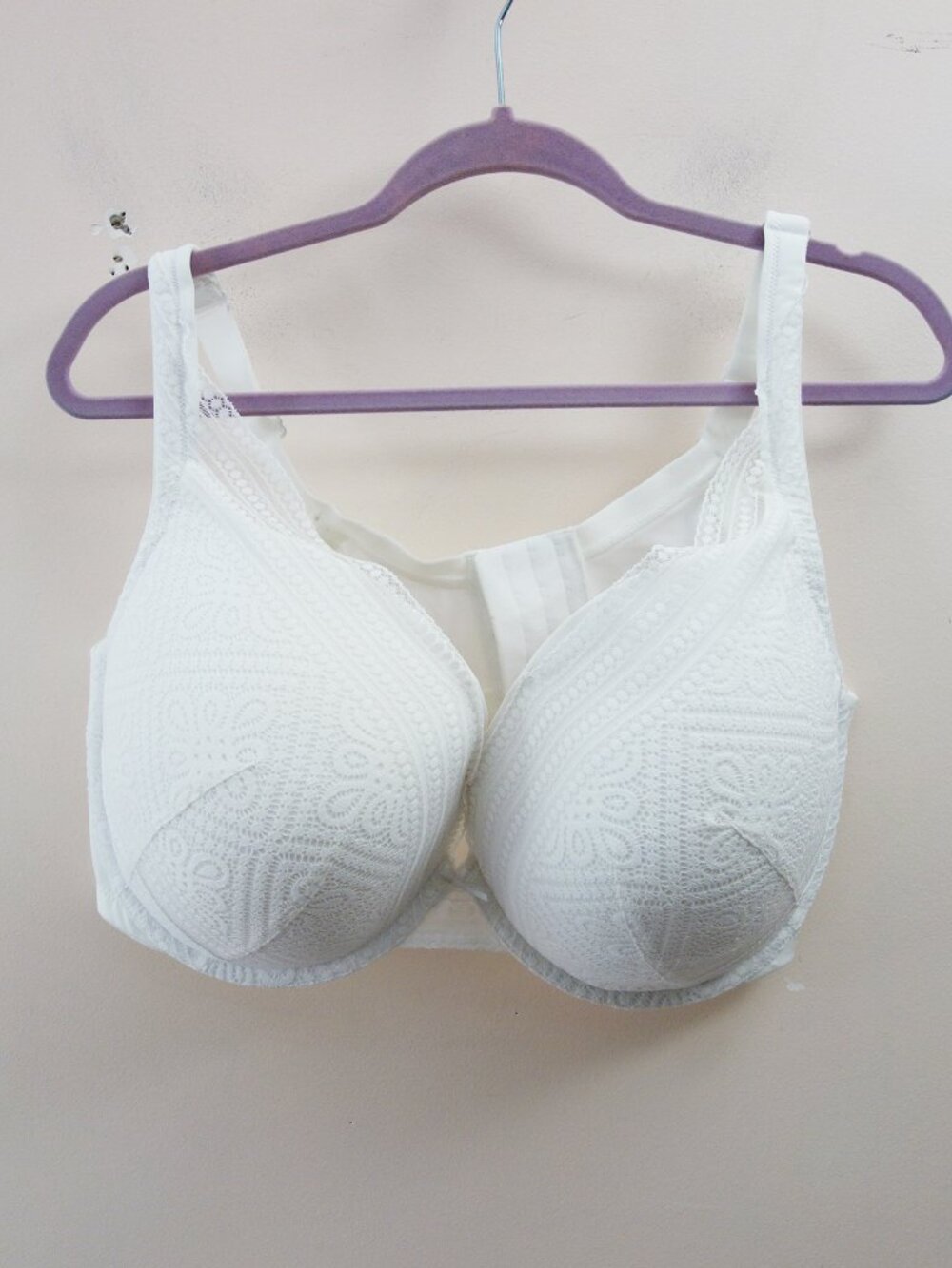Cacique Collection Boost Plunge Push Up White Lace Bra (46DDD) NWT! - Picture 1 of 11